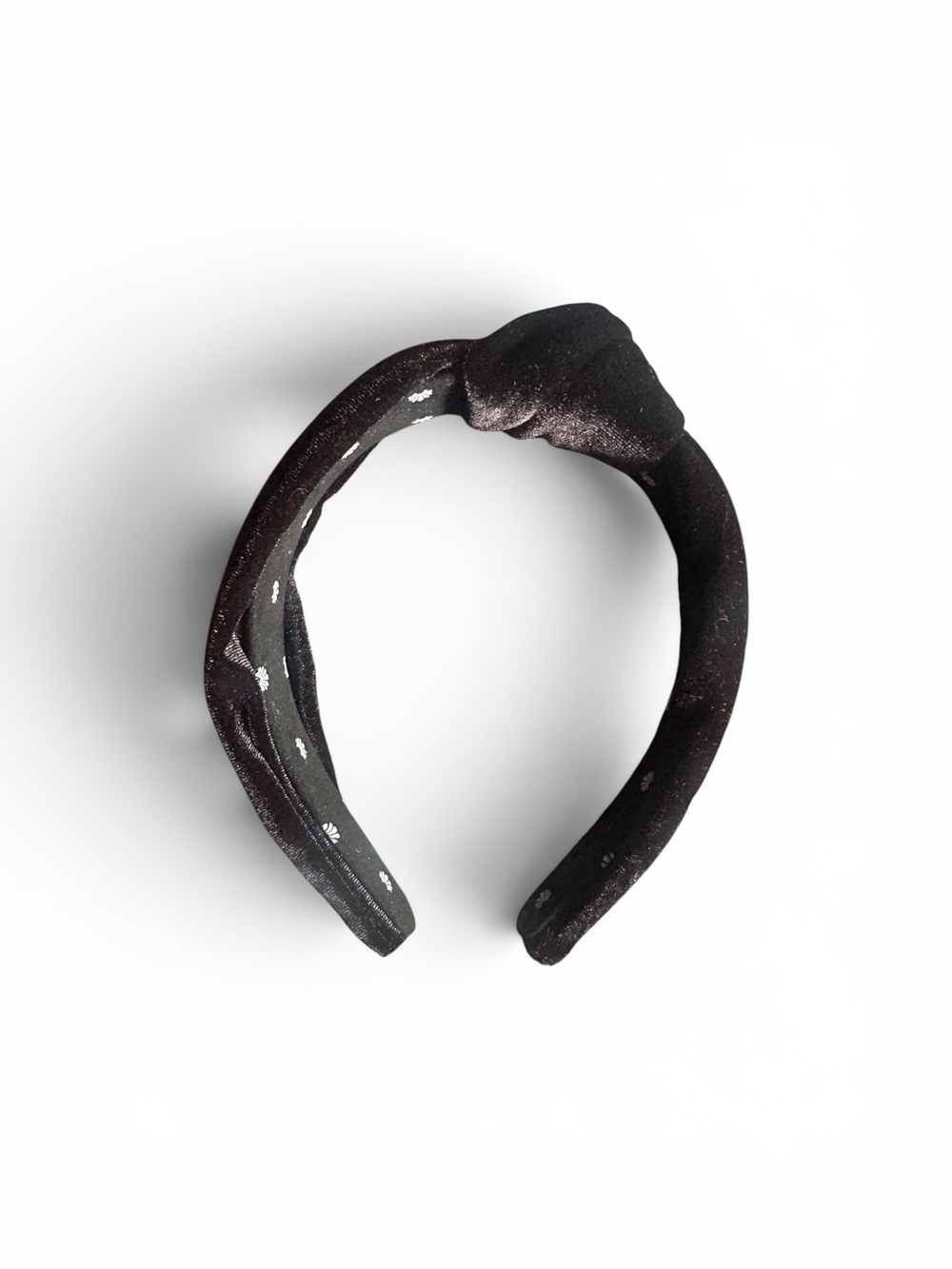 NWOT Lele Sadoughi Black Knotted Velour Headband
